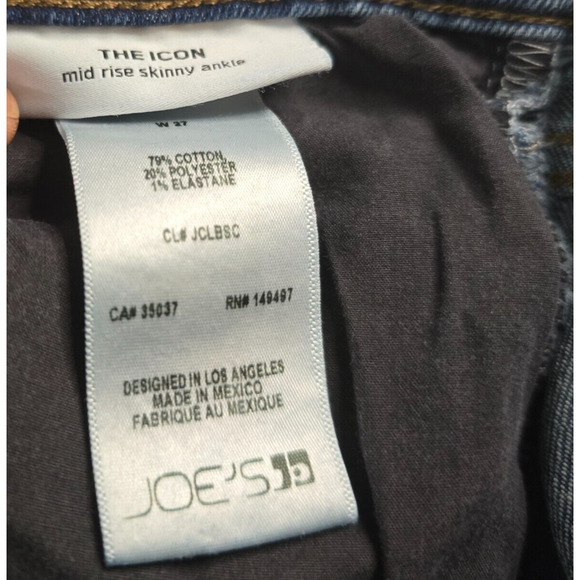 Joe's Jeans Women's 27 Blue Medium Wash The Icon Mid Rise Skinny Ankle - Picture 3 of 16